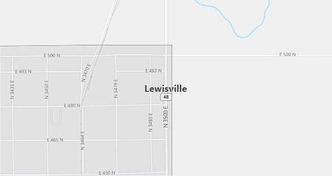 Map of Lewisville, ID