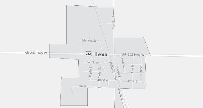 Map of Lexa, AR