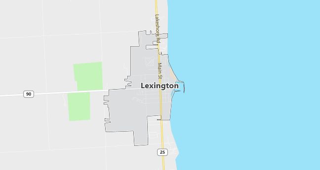 Map of Lexington, MI