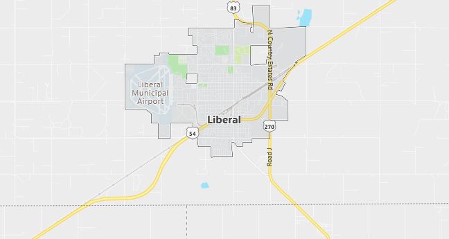 Map of Liberal, KS