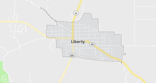 Map of Liberty, IN