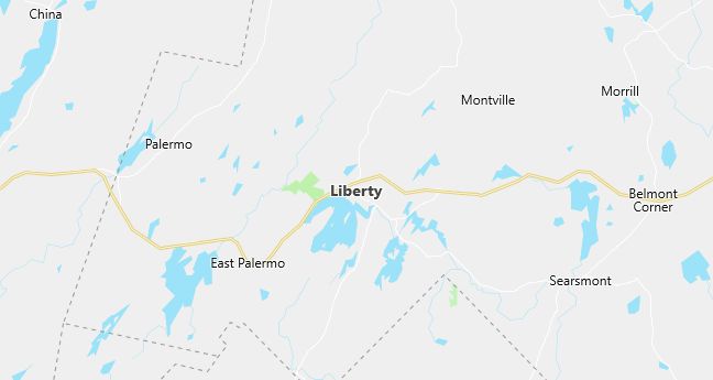 Map of Liberty, ME