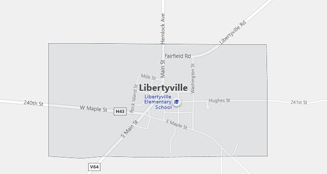 Map of Libertyville, IA