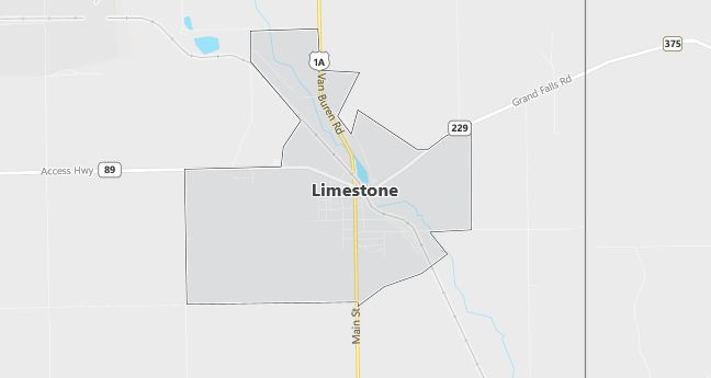 Map of Limestone, ME