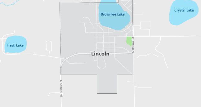 Map of Lincoln, MI