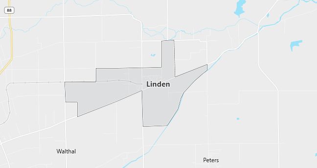 Map of Linden, CA