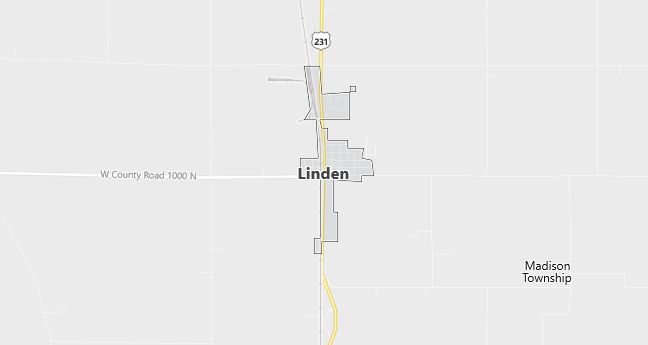 Map of Linden, IN