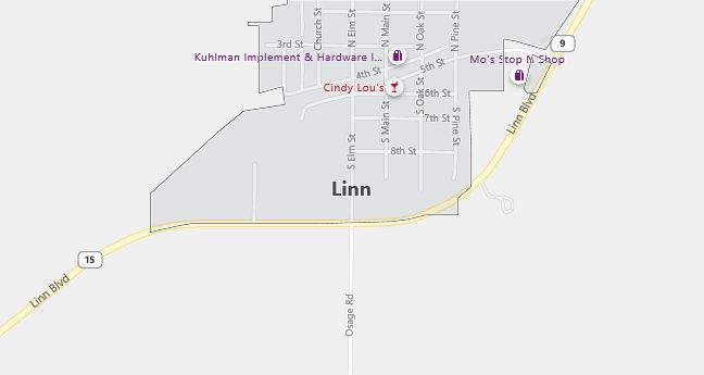 Map of Linn, KS