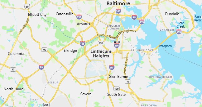 Map of Linthicum Heights, MD