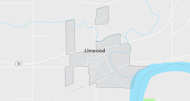 Map of Linwood, KS