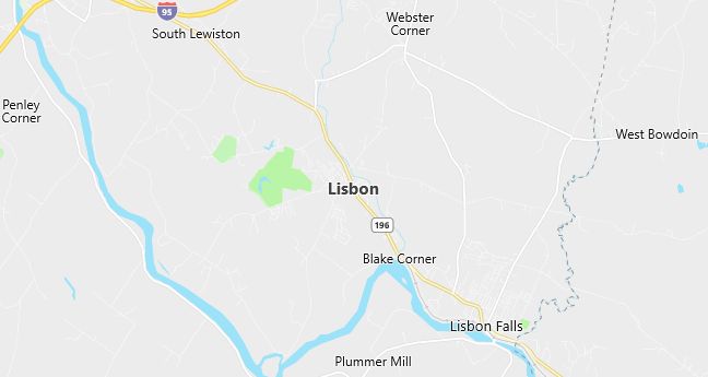 Map of Lisbon, ME