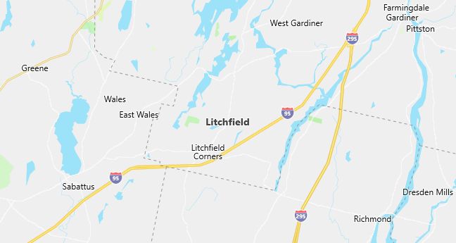 Map of Litchfield, ME