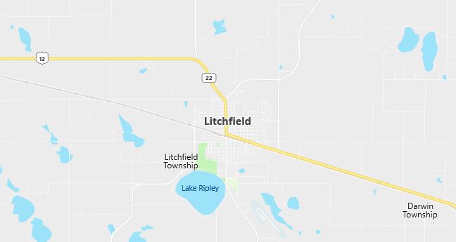 Map of Litchfield, MN