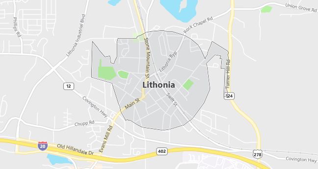 Map of Lithonia, GA