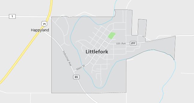 Map of Littlefork, MN