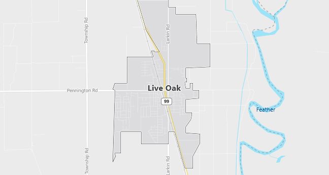 Map of Live Oak, CA