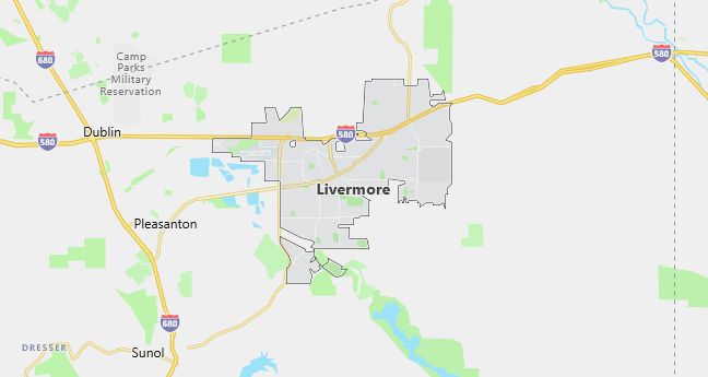 Map of Livermore, CA