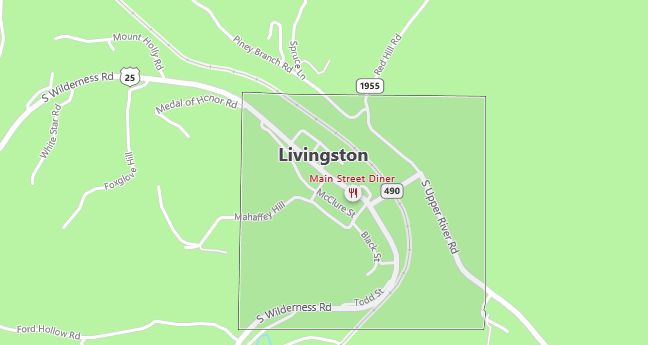 Map of Livingston, KY