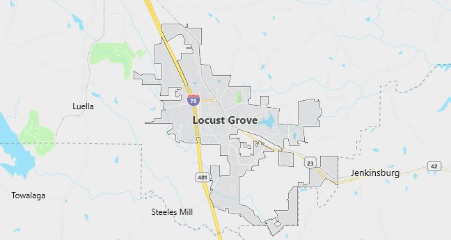 Map of Locust Grove, GA