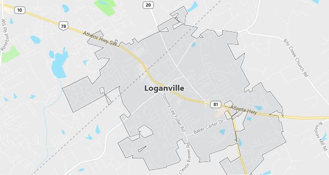 Map of Loganville, GA