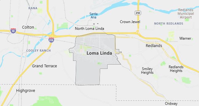 Map of Loma Linda, CA