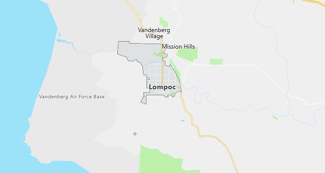 Map of Lompoc, CA