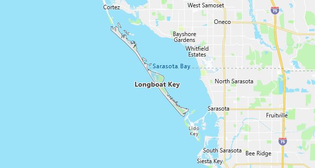 Map of Longboat Key, FL