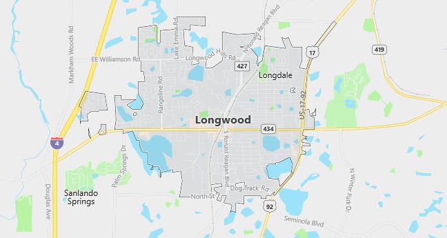 Map of Longwood, FL