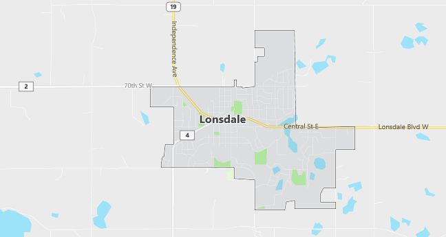 Map of Lonsdale, MN