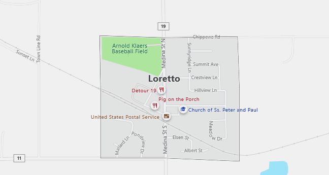 Map of Loretto, MN