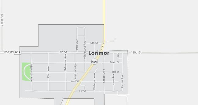 Map of Lorimor, IA