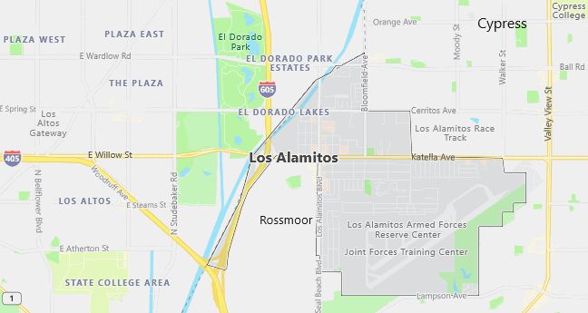 Map of Los Alamitos, CA