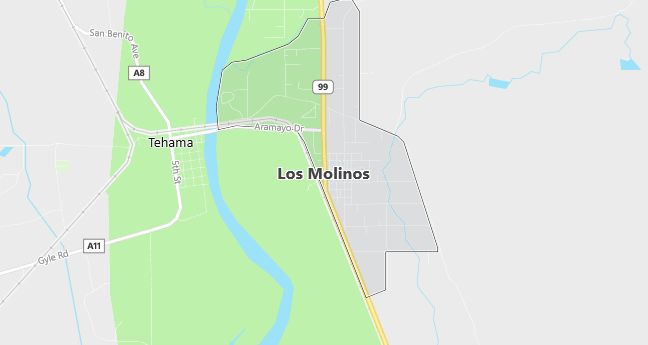 Map of Los Molinos, CA