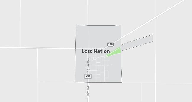 Map of Lost Nation, IA