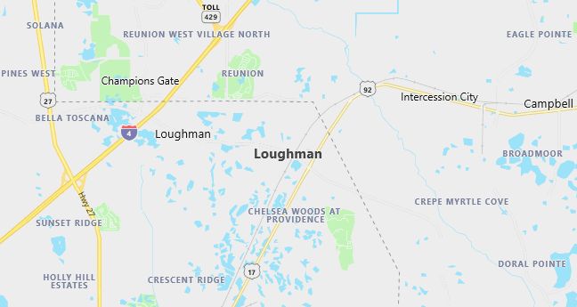 Map of Loughman, FL