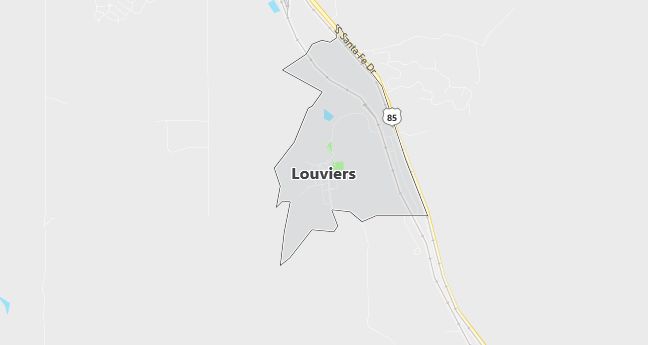 Map of Louviers, CO