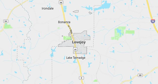 Map of Lovejoy, GA