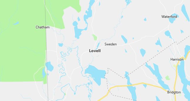 Map of Lovell, ME