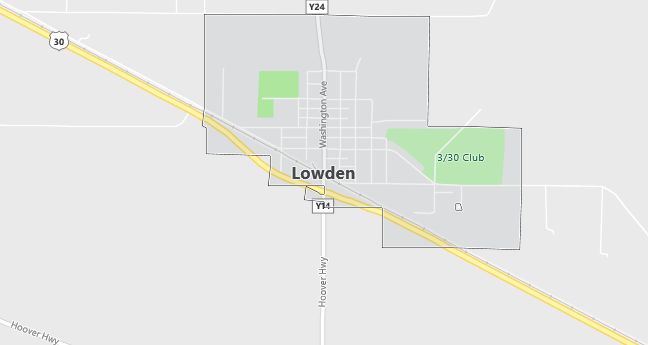 Map of Lowden, IA