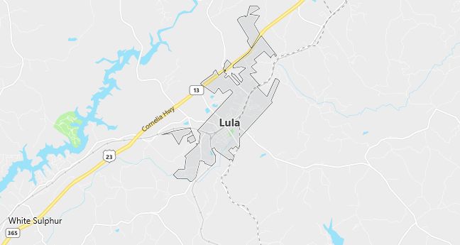 Map of Lula, GA