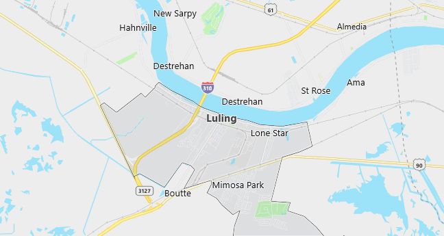 Map of Luling, LA