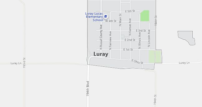 Map of Luray, KS