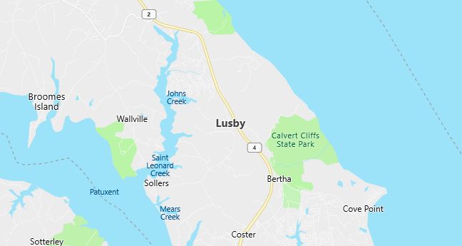 Map of Lusby, MD