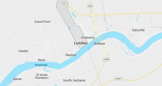 Map of Lutcher, LA