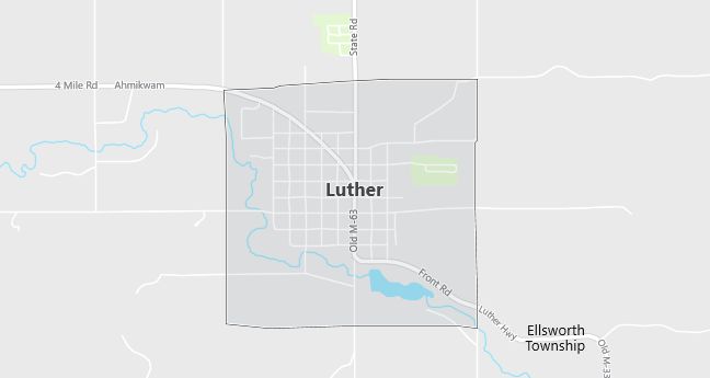 Map of Luther, MI