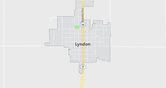 Map of Lyndon, KS