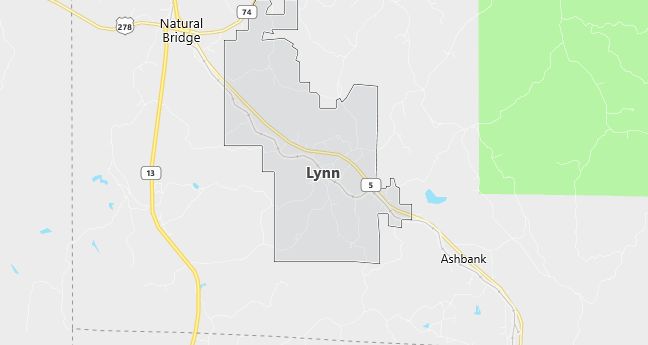 Map of Lynn, AL