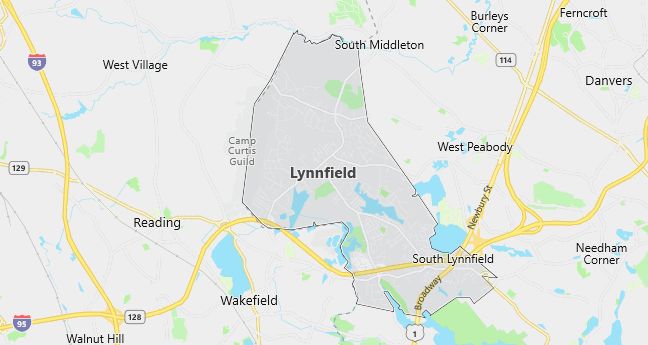 Map of Lynnfield, MA