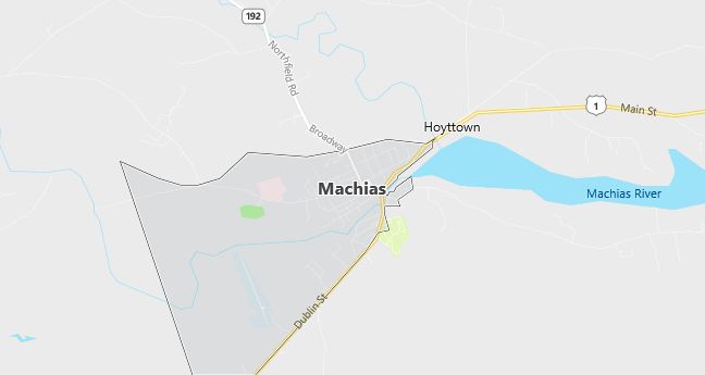 Map of Machias, ME