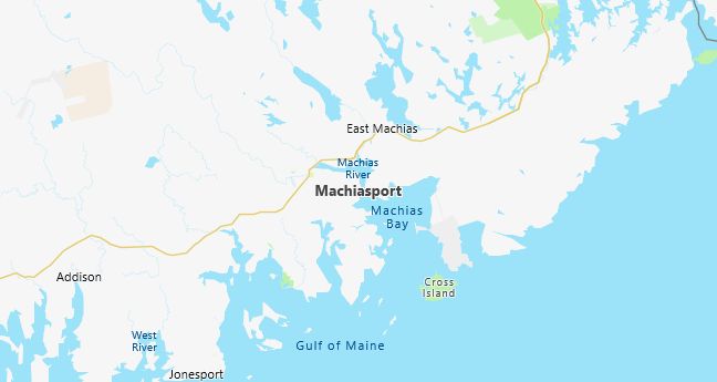 Map of Machiasport, ME